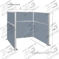 VERSARE Cubicle Wall: 72 in Overall Ht, 72 in Overall Wd, 6 Panels, Sand, Fabric (MPN HPEKU-66-S-SND-FL). Key specifications — Panel Color: Sand; Brand: VERSARE; Panel Material: Fabric; Window Style: Fluted.