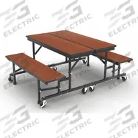 PALMER HAMILTON Convertible Bench Table: Cherry, 30 1/8 in Overall Wd, 29 in Overall Ht (MPN 34M13291508-EG-KDC-B)