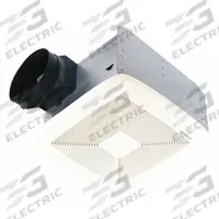 Bathroom Fan: Ceiling, 150 cfm Max, 1.4 sones, 1 Speed, Round Duct (MPN QTXE150). Key specifications — Brand: BROAN; Nameplate Voltage: 120V AC; Sensor Type: None; Duct Shape: Round; Heater: Without Heater; Includes: Damper; Mounting Location: Ceiling; Mounting Type: Directly to Stud or Joist.