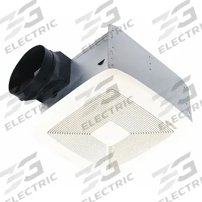 BROAN Bathroom Fan: Ceiling, 150 cfm Max, 1.4 sones, 1 Speed - Standard Bathroom Exhaust Fans