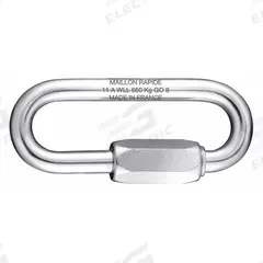 MAILLON RAPIDE Connecting Link: Quick Link, Steel, 3 5/32 in Overall Lg, 1 15/32 in Overall Wd (MPN N-090-GS). Key specifications — Brand: MAILLON RAPIDE.