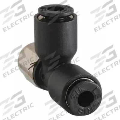 LEGRIS Push-Fit Tee Fitting: 1/8 in OD x 1/8 in OD x 5/16 in Pipe Size, Tube x Tube x MUNF - Nylon & Nickel-Plated Brass Tube Fittings