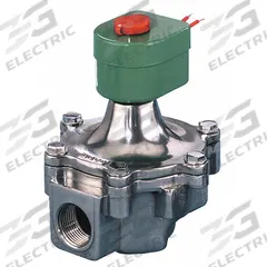 REDHAT Solenoid Valve: 2-Way, Normally Closed, 1/2 in Pipe Size, 110V AC/120V AC, High Flow (MPN 8215G020B). Key specifications — Brand: REDHAT; Pipe Size: 1/2 in; Voltage: 110V AC.