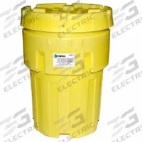 ENPAC Salvage Drum: Polyethylene, 95 gal, Screw-On Lid, Unlined/No Interior Coating, Salvage Drum (MPN 1295-YE). Key specifications — Drum Material: Polyethylene; Drum Head Type: Open Head; UN Rating Solids: UN 1H2/X295/S; UN Rating Liquids: Not Rated; Interior Lining: Unlined/No Interior Coating; Drum Message Text: Salvage Drum; Closing Ring Material: HDPE; For Holding: Drums.