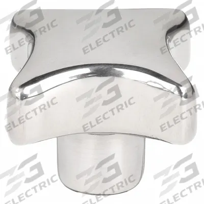 KIPP Hand Knob: 4 Point, Stainless Steel, 3/8"-16 Thread - Corrosion-Resistant 4-Arm Knobs with Threaded Hole