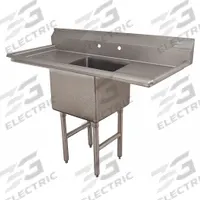 ADVANCE TABCO Scullery Sink: 1 Bowls, 43 in Overall Ht, 54 in Overall Lg, 24 in Overall Wd (MPN FC-1-1818-18RL-X). Key specifications — Brand: ADVANCE TABCO.