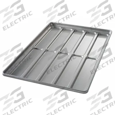 CHICAGO METALLIC Hoagie Bun Pan: Aluminized Steel, 10 Slots, 17 3/4 in Overall Wd - Bun & Roll Pans