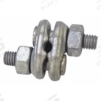 CROSBY Wire Rope Double-Saddle Clip: 5/8 in Compatible Rope Dia, 13 1/2 in Rope Turnback Lg, Steel (MPN 1010550). Key specifications — attr988144: Forged; attr988137: Silver; attr988149: Steel; attr988168: CROSBY.