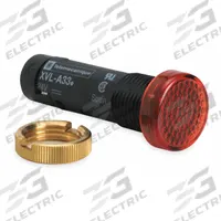 SCHNEIDER ELECTRIC Protruding Panel Light: 12 mm Panel Mounting Hole Dia, LED, Red, Protruding Head (MPN XVLA334). Key specifications — Brand: SCHNEIDER; Electrical Connection: Tab.