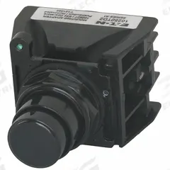 EATON Hazardous Location Push Button: 30 mm, Metallic, Extended Profile, 1NO/1NC (MPN E34EX708B). Key specifications — Manufacturer Part Number: E34EX708B; Product Type: Push Button Operators; Series: E34; Brand: EATON; AC Contact Rating: 10 A @ 600 V; Action: Momentary; DC Contact Rating: 2.5 A @ 250 V; Operator Illumination: Non-Illuminated.