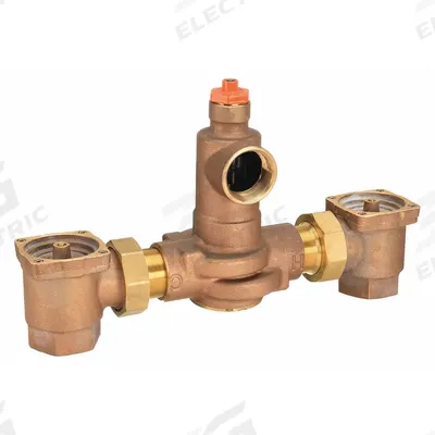 POWERS Thermostatic Mixing Valve: For Hot Water/Water Media, Thermostatic, Bronze - Emergency Fixture Mixing Valves