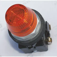 EATON Pilot Light: 30 mm Panel Mounting Size, Amber, LED, 24 V AC/DC Max Volt Rating (Supply) (MPN HT8HFAF3). Key specifications — Series: HT800; Brand: EATON; Includes Push-To-Test: No Push-To-Test Included.