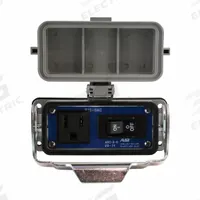 AUTOMATION SYSTEMS INTERCONNECT Interface Panel Connector: Aluminum, 120V Single AC Receptacle (MPN RAI-SAC-102-B). Key specifications — Manufacturer Part Number: RAI-SAC-102-B; Brand: AUTOMATION SYSTEMS INTERCONNECT; IP Rating: IP65; Panel Configuration: 120V Single AC Receptacle; Panel Terminations: RJ45.