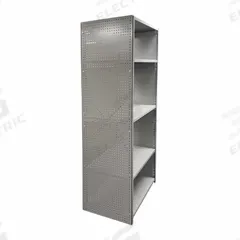 LYON Pegboard Panel: Circle, 1/4 in Peg Hole Size, 42 in x 18 in x 18 in, Steel, Gray, Powder Coated (MPN XXJ8210). Key specifications — Material: Steel; Finish: Powder Coated; Peg Hole Shape: Circle; Color: Gray; Brand: LYON.