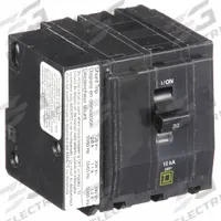 SQUARE D Miniature Circuit Breaker: 30 A, 120/240V AC, Three Phase, 10kA at 120/240V AC, 3 Poles (MPN QO3301021). Key specifications — Phase: Three; Amps: 30 A; AC Voltage Rating: 120/240V AC; Max. AIR Rating: 10kA at 120/240V AC; For Use With: QO Load Centers and NQ Panelboards; Brand: SQUARE D.