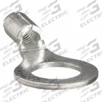 PANDUIT Ring Terminal: Bare, 1/4 in Stud Size, 18 AWG to 14 AWG Wire Sizes, 2,000 V (MPN P14-14R-C). Key specifications — Brand: PANDUIT; Barrel Style: Serrated.