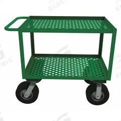 APPROVED VENDOR Utility Cart: 1,000 lb, 2 Shelves, 36 in L x 24 in W Shelf, 18 in Between Shelves (MPN GC-2436-2-10PN-83T). Key specifications — Brand: APPROVED VENDOR; Caster Wheel/Tread Material: Rubber; Caster/Wheel Configuration: (2) Swivel.