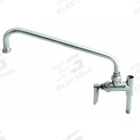 T&S BRASS Spout: Brass, Chrome, 2.2 gpm Flow Rate, 3/8 in Inlet Connection Size, NPT, Supply Nipples (MPN B-0155). Key specifications — Brand: T&S BRASS; Color/Finish: Chrome.