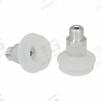 SCHMALZ Vacuum Pad Assembly: Bellows, 1.5 Folds, G1/4 in Vacuum Port, 38 mm Pad Dia, Clear, 55 A (MPN 10.01.06.00091). Key specifications — attr1019136: 10.01.06.00091; attr1019138: SCHMALZ; attr1019139: 55 A.