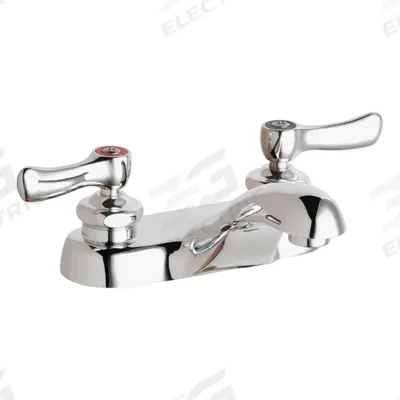 CHICAGO FAUCETS Low Arc Bathroom Faucet: 802, Cast Brass, Polished Chrome Finish - Centerset Handle Bathroom Faucets