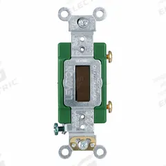 LEVITON Wall Switch: Toggle Switch, Single Pole, Maintained, Brown, 120/277V AC, 30 A (MPN 3031-2). Key specifications — Illuminated: No; Voltage Rating: 120/277V AC.