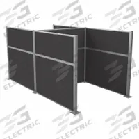 VERSARE Cubicle Kit: 72 in Overall Ht, 72 in Overall Wd, 5 Panels, Charcoal Gray, Fabric (MPN 1859407). Key specifications — Panel Color: Charcoal Gray; Brand: VERSARE; Panel Material: Fabric.
