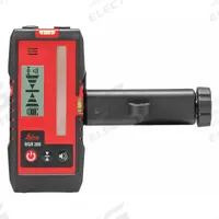 LEICA LINO Receiver: Includes Batteries, Red, AA, Green/Red, 5 1/2 in Overall Ht, Batteries Included (MPN RGR 200). Key specifications — attr935972: LEICA LINO; attr937994: AA; attr940214: Red; attr940215: Red; attr940216: 485R46; attr940217: L6R; attr940223: Plastic; attr981186: Yes.
