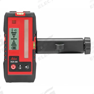 LEICA LINO Receiver: Includes Batteries, Red, AA, Green/Red, 5 1/2 in Overall Ht - Laser Level Receivers