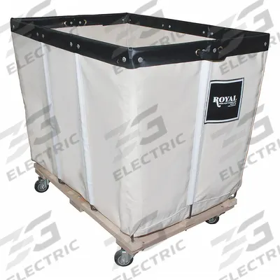 ROYAL BASKET TRUCKS Basket Truck: 12.5 cu ft, 600 lb, 36 in L x 24 in W x 25 in H, White - Basket Trucks with Permanent Abrasion-Resistant Canvas Liner