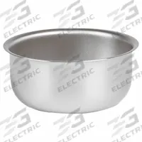 APPROVED VENDOR Sponge Basin: Stainless Steel, 12 oz Capacity, 4 1/4 in Overall Dia, 2 in Overall Ht (MPN 87404). Key specifications — Color: Silver; Brand: APPROVED VENDOR; Material: Stainless Steel.
