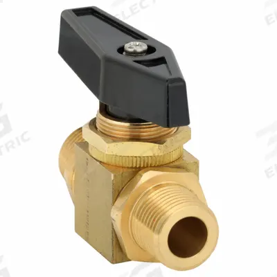 APPROVED VENDOR Manual Two-Way Ball Valve: 3/8 in, Brass, Straight, MNPT x MNPT - Panel-Mount Brass Ball Valves