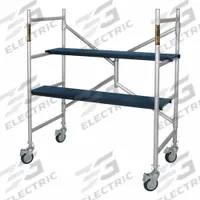 METALTECH Scaffold: Aluminum, 9.5 in to 4 ft, 42.3 in x 22.3 in, 600 lb Load Capacity (MPN I-IMAC). Key specifications — Brand: METALTECH; Height Adjustability: Fixed Height; Included Components: (2) Platforms.