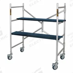 METALTECH Scaffold: Aluminum, 9.5 in to 4 ft, 42.3 in x 22.3 in, 600 lb Load Capacity (MPN I-IMAC). Key specifications — Brand: METALTECH; Height Adjustability: Fixed Height; Included Components: (2) Platforms.
