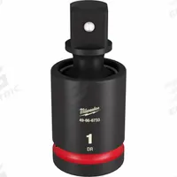 MILWAUKEE Universal Joint: Black Phosphate, 1 in Output Drive Size, Square, 4 23/32 in Overall Lg (MPN 49-66-6733). Key specifications — attr1204914: Black Phosphate; attr1204915: Locking Not Included; attr1204918: Square; attr1204937: MILWAUKEE.