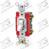 LEVITON Wall Switch: Toggle Switch, 3-Way, Maintained, White, 120/277V AC, 20 A (MPN A1223-2W). Key specifications — Illuminated: No; Voltage Rating: 120/277V AC.