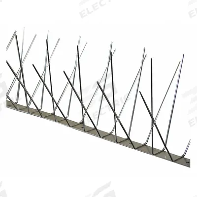 BIRD BARRIER Bird Repellent Spikes: Narrow, Stainless Steel Base, Silver - Bird Spikes