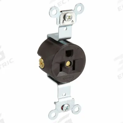 HUBBELL Receptacle: Single, 5-15, Brown, 125V AC, 15 A, 2 Pole / 3 Wire (MPN HBL5251) - General Purpose Receptacles