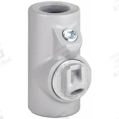 Sealing Fitting - Vertical: Iron, 4 in Trade Size, Female, 11 1/32 in Overall Lg (MPN EYDEF400). Key specifications — Brand: APPLETON ELECTRIC; Connection Type: Threaded; Thread Gender: Female; Ends - Hazardous Fittings: 4 in FNPT x 4 in MNPT; Material: Iron; Hazardous Location Rating: Class I, Division 1 and 2, Groups C, D; Thread Type: NPT; Standards: CSA C22.2 No 30.