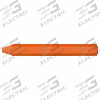 MARKAL Marking Crayon: Wax, 1/2 in Tip Wd, Hard, Orange, 70°F to 100°F - Wax Lumber Crayons
