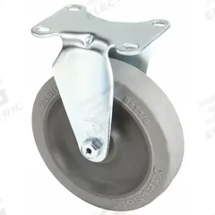 APPROVED VENDOR Plate Caster: Rigid, Rubber, 6 in Wheel Dia, 1 1/4 in Wheel Wd, Light Duty, Ball (MPN 437V28). Key specifications — Wheel/Tread Color: Gray; Brand: APPROVED VENDOR; Roll Up: Rigid.