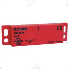 EUCHNER Magnetic Actuator: Magnetically Actuated Safety Interlock Switch, CMS Series (MPN CMS-M-AB). Key specifications — Manufacturer Part Number: CMS-M-AB; Brand: EUCHNER; Compatible Operator: Magnetically Actuated Safety Interlock Switch; Compatible with Series: CMS; Material: Plastic.