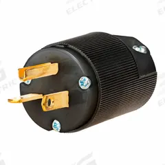 HUBBELL Straight Blade Plug: 5-20P, 125V AC, 20 A, 2 Pole, 3 Blade, Black (MPN HBL5366CBKST)