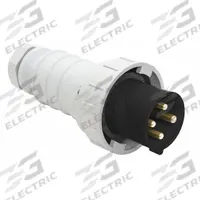 BRYANT Pin and Sleeve Plug: Black, 600V AC, Three Phase, 60 A, 3 Pole, 4 Wire, IEC Grounding (MPN BRY460P5W). Key specifications — Brand: BRYANT.