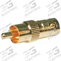 MONOPRICE Audio/Video Adapter: (1) BNC Female x (1) RCA Male Adapter, Gold (MPN 4127). Key specifications — Product Type: Video Adapter; Manufacturer Part Number: 4127; Color: Gold; Brand: MONOPRICE; End 1 Connection Type: BNC Female; End 2 Connection Type: RCA Male.