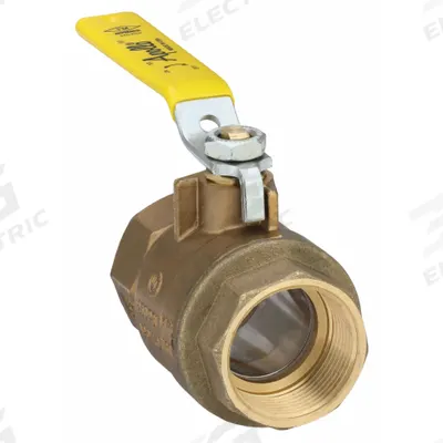 APOLLO Manual Two-Way Ball Valve: 1 1/4 in, Brass, Straight, FNPT x FNPT, Full Port Ball Port - Brass Ball Valves