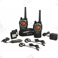 MIDLAND Handheld Two Way Radio: GXT Series, FRS/GMRS, Analog, 5 W, 50 Channels, Alphanumeric, 1 PR (MPN GXT1000VP4). Key specifications — Color: Black; FCC License Required: Yes.