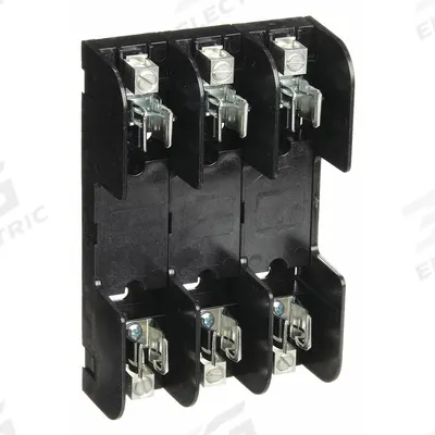 MERSEN Fuse Block: Open Block Design, 3 Pole, 600 V AC, Box Lug - Fuse Blocks for UL Class RK1 & RK5 Fuses