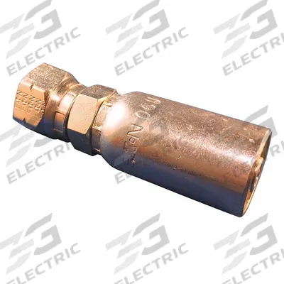 KURT Hydraulic Crimp Fitting: Carbon Steel, Straight, -6 For Hose Dash Size - Kurt Crimp Hydraulic Hose Fittings with ORS Connection
