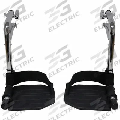 ALCO Footrest: ALCO/Drive/Evermed/Guardian/Invacare, Aluminum - Leg Rest Pads for Wheelchairs