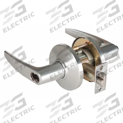 BEST Door Lockset: Chrome, ADA Compliant - Office Lever Locksets